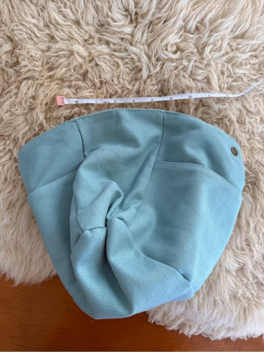Portland Leather Light Teal Canvas Tote Organizer Bag - Picture 6 of 8